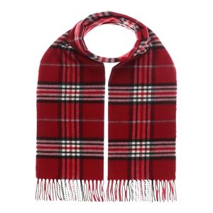 FRAAS Women’s Plaid Cashmink Scarf True Red Tartan Winter Wrap Soft Warm 72"x12"
